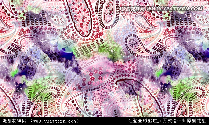 水墨花型 手繪花型 印花圖案 熱帶風(fēng)情 面料花型 花型設(shè)計(jì) 佩斯利花型 佩茲利花型 腰果印花圖案 熱帶風(fēng)情 面料花型 花型設(shè)計(jì)